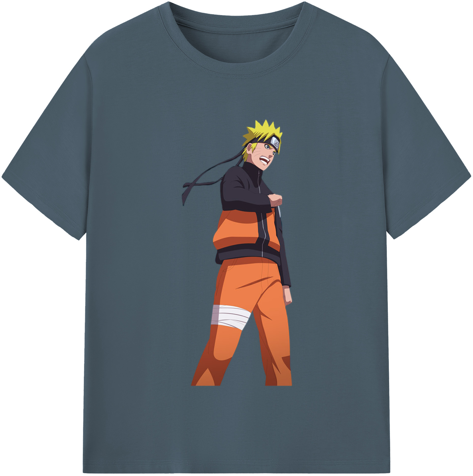 （画像用） NARUTO -ナルト- うずまき ナルト Uzumaki Naruto 綿100％半袖Tシャツ（フロントプリント）